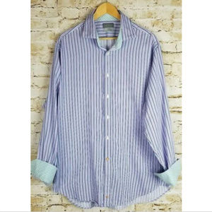 Thomas Dean Flip Cuff Shirt  Mens XL